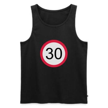 30 - Geburtstag - Männer Premium Bio Tank Top - Schwarz - Vorne - Michal (187cm)
