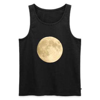 Mond - Männer Premium Bio Tank Top - Schwarz - Vorne - Michal (187cm)