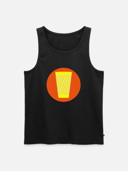 Apfelwein Glas _Geripptes - Männer Premium Bio Tank Top - Schwarz