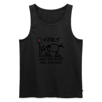 Färt Biss ans Ende der St - Männer Premium Bio Tank Top - Schwarz - Vorne - Michal (187cm)