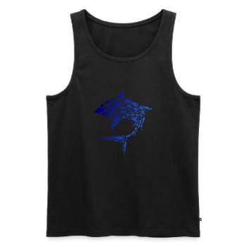 bigfish - Männer Premium Bio Tank Top - Schwarz - Vorne - Michal (187cm)