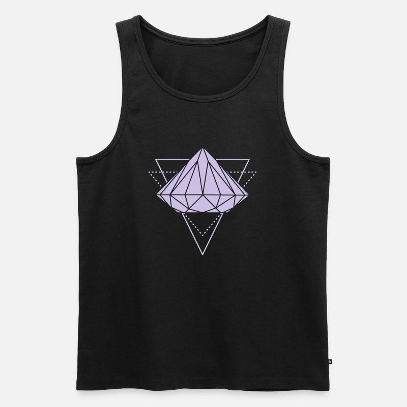Bright like a Diamond - Männer Premium Bio Tank Top - Schwarz