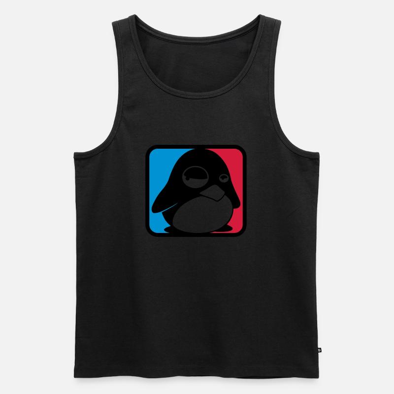 TUX Leauge, LINUX - Männer Premium Bio Tank Top - Schwarz