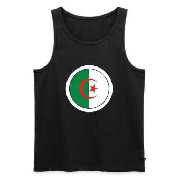 Algerie drapeau pays - Débardeur bio Premium Homme - noir - Devant - AI Model Male 178 light (178cm)