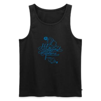 FIRSTPHONE - Men's Premium Organic Tank Top - black - Front - AI Model Male 178 light (178cm)