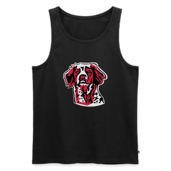 Brittany Spaniel - Men's Premium Organic Tank Top - black - Front - AI Model Male 178 light (178cm)