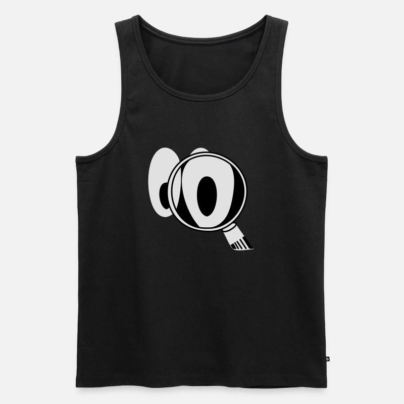 Smiley CSI - Männer Premium Bio Tank Top - Schwarz