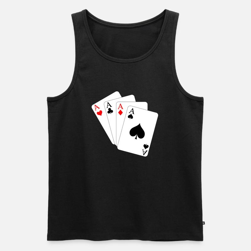 Karten - Männer Premium Bio Tank Top - Schwarz
