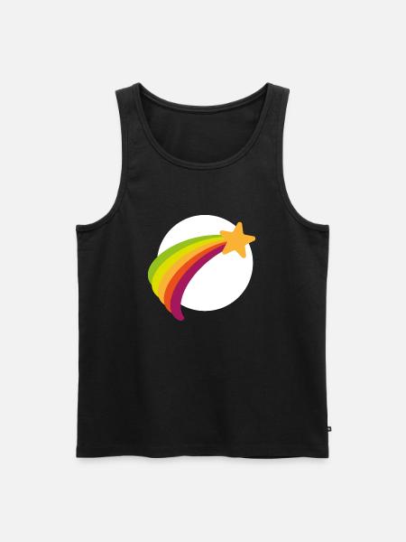 Glücksbärchi Regenbogen - Männer Premium Bio Tank Top - Schwarz