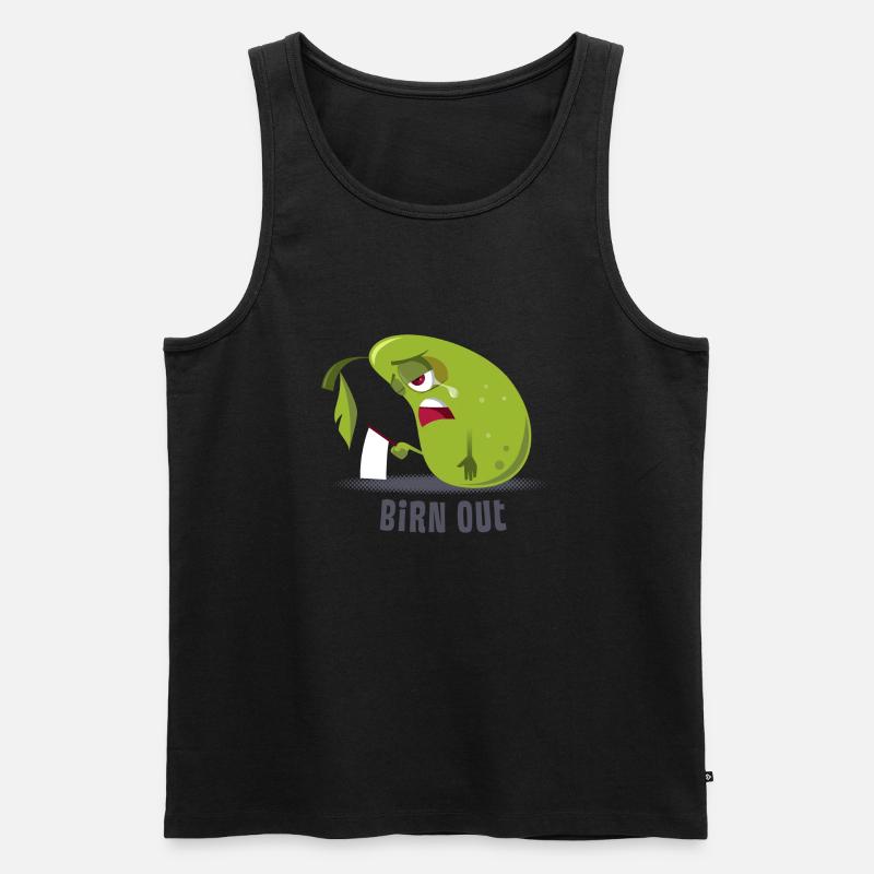 VL116_BirnOut_4c - Männer Premium Bio Tank Top - Schwarz