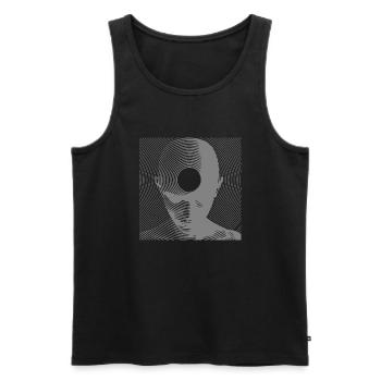 Free-Mind-grey - Männer Premium Bio Tank Top - Schwarz - Vorne - Michal (187cm)