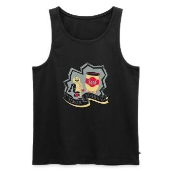Roboter mit Senf = IS MIR EGAL - Männer Premium Bio Tank Top - Schwarz - Vorne - AI Model Male 178 light (178cm)