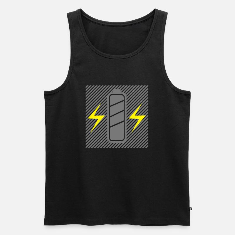 Power Mode Electro Techno Trance House Energie - Männer Premium Bio Tank Top - Schwarz