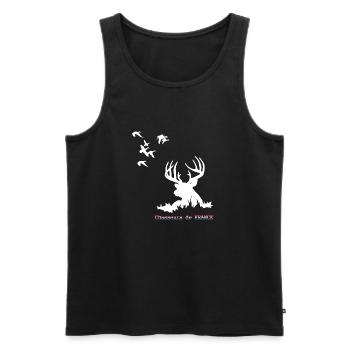 chasse - Débardeur bio Premium Homme - noir - Devant - Michal (187cm)