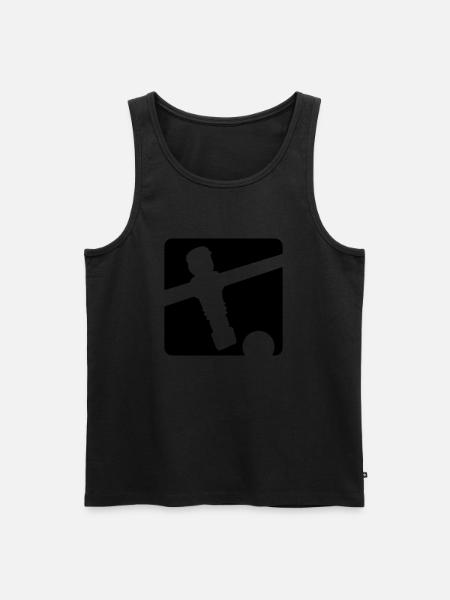 kickerpartner - Kickershirt - Männer Premium Bio Tank Top - Schwarz