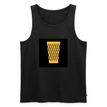 Mein Frankfurt Bembeltown - Männer Premium Bio Tank Top - Schwarz - Vorne - Michal (187cm)