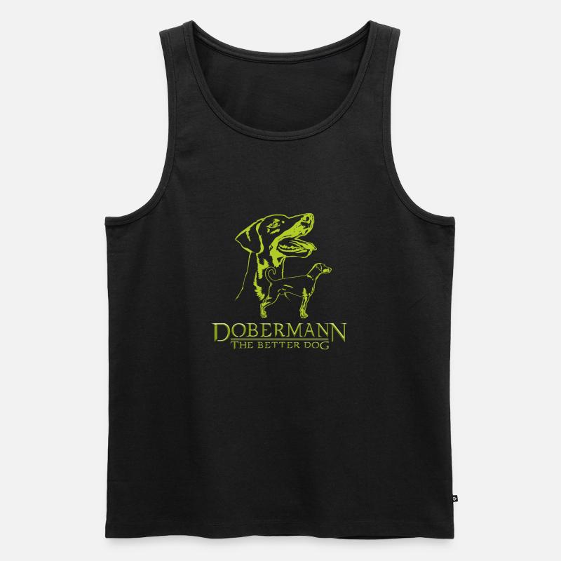 Dobermann TheBetterDog - Männer Premium Bio Tank Top - Schwarz
