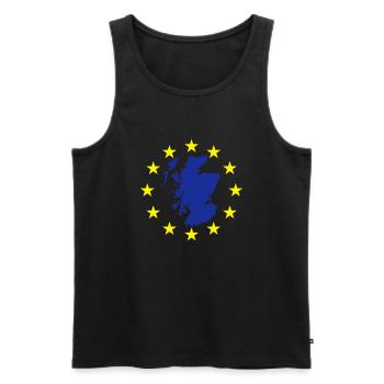 Scotland Map in EU Stars - Men's Premium Organic Tank Top - black - Front - Michal (187cm)