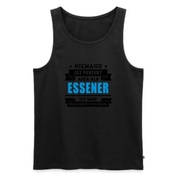 Funshirt Essener - Männer Premium Bio Tank Top - Schwarz - Vorne - Michal (187cm)