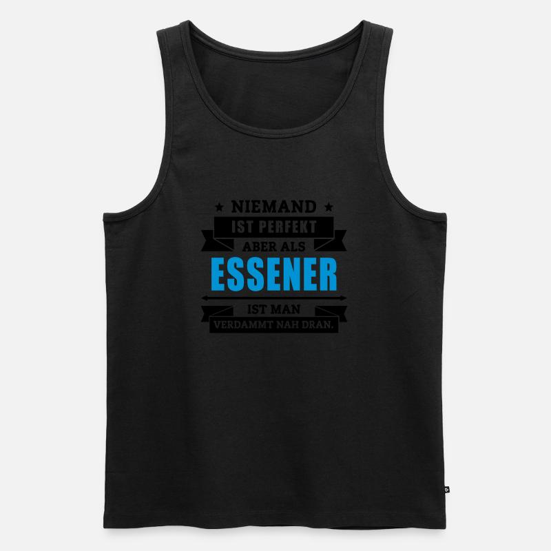 Funshirt Essener - Männer Premium Bio Tank Top - Schwarz