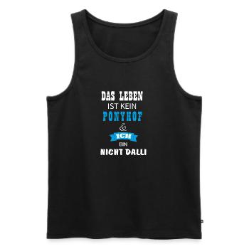 Ponyhof - Männer Premium Bio Tank Top - Schwarz - Vorne - AI Model Male 178 light (178cm)