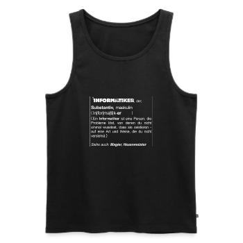 Informatiker Lexikon - Männer Premium Bio Tank Top - Schwarz - Vorne - Michal (187cm)