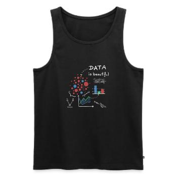 Data is beautiful! - Männer Premium Bio Tank Top - Schwarz - Vorne - AI Model Male 178 light (178cm)
