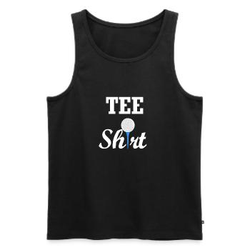 Tee Shirt Golf - Männer Premium Bio Tank Top - Schwarz - Vorne - Michal (187cm)