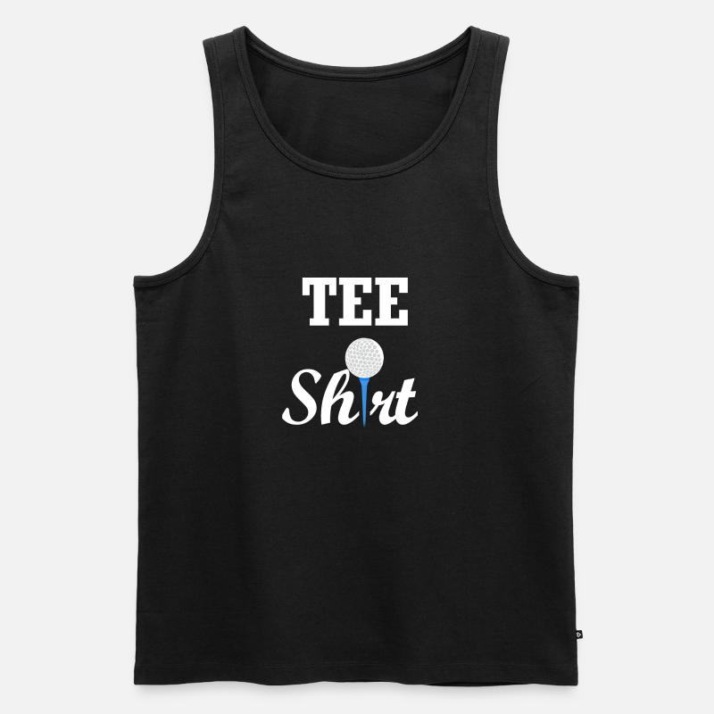 Tee Shirt Golf - Männer Premium Bio Tank Top - Schwarz