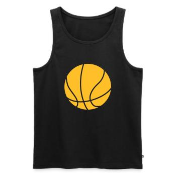 Basketball - Männer Premium Bio Tank Top - Schwarz - Vorne - Michal (187cm)