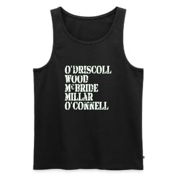 Irish Rugby - Men's Premium Organic Tank Top - black - Front - Michal (187cm)