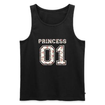 Princess 01 Tochter Familie Kind Baby Geschenk - Männer Premium Bio Tank Top - Schwarz - Vorne - Michal (187cm)