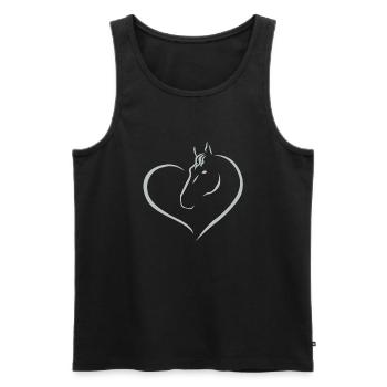 I love horses - Men's Premium Organic Tank Top - black - Front - Michal (187cm)
