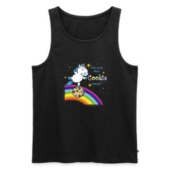 Einhorst Cookie - Männer Premium Bio Tank Top - Schwarz - Vorne - AI Model Male 178 light (178cm)