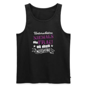 Unterschatze_Motorrad77 - Männer Premium Bio Tank Top - Schwarz - Vorne - Michal (187cm)