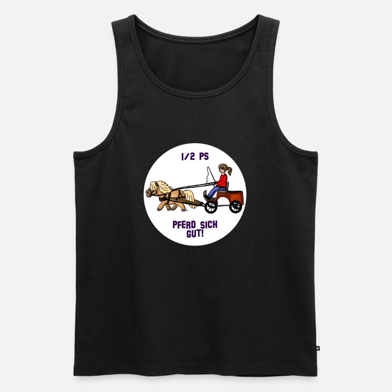 Pferd sich gut - Männer Premium Bio Tank Top - Schwarz
