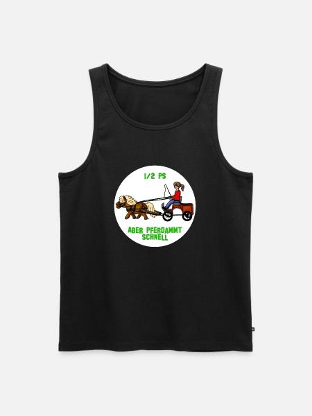 Pferdammt schnell - Männer Premium Bio Tank Top - Schwarz