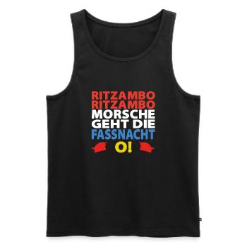 RITZAMBO FASSNACHT - Männer Premium Bio Tank Top - Schwarz - Vorne - Michal (187cm)