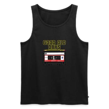 Good Old Days - Männer Premium Bio Tank Top - Schwarz - Vorne - AI Model Male 178 light (178cm)