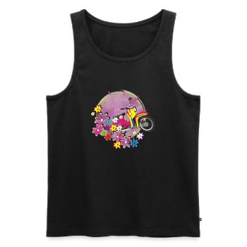 Colorful Swallow - Débardeur bio Premium Homme - noir - Devant - AI Model Male 178 light (178cm)