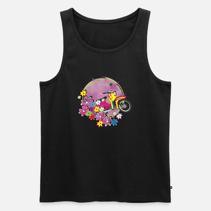 Schwalbe bunt - Männer Premium Bio Tank Top - Schwarz