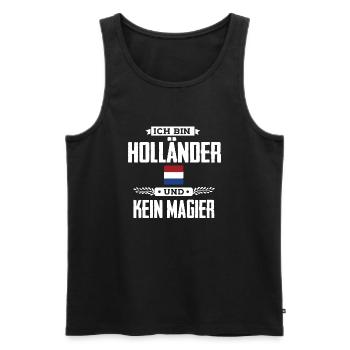 Ich bin Holländer - Männer Premium Bio Tank Top - Schwarz - Vorne - AI Model Male 178 light (178cm)