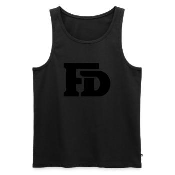 Fire Dept - Männer Premium Bio Tank Top - Schwarz - Vorne - Michal (187cm)