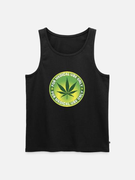 Marijuana Weed Gras - Männer Premium Bio Tank Top - Schwarz