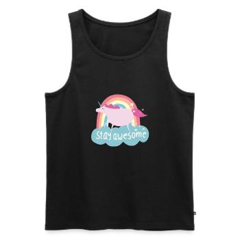 Unicorn - Männer Premium Bio Tank Top - Schwarz - Vorne - Michal (187cm)