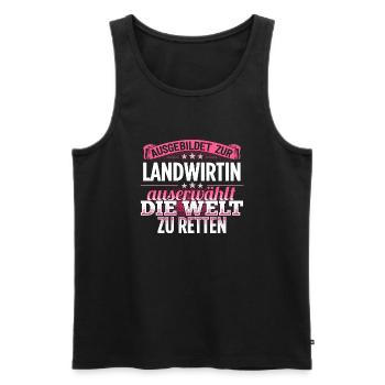 LANDWIRTIN - Die Auserwählte - Männer Premium Bio Tank Top - Schwarz - Vorne - Michal (187cm)