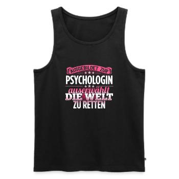 PSYCHOLOGIN - Die Auserwählte - Männer Premium Bio Tank Top - Schwarz - Vorne - Michal (187cm)