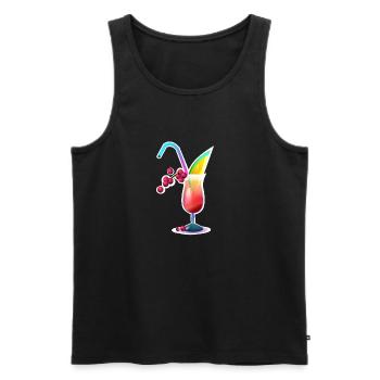 Cocktail Design klassisch - Männer Premium Bio Tank Top - Schwarz - Vorne - AI Model Male 178 light (178cm)
