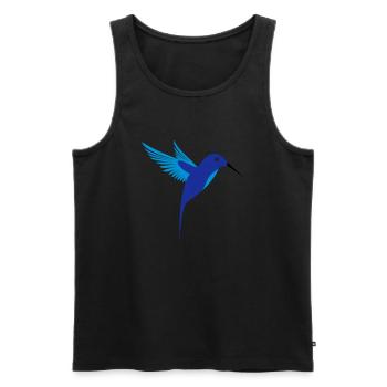 HUMMINGBIRD T SHIRT - Men's Premium Organic Tank Top - black - Front - AI Model Male 178 light (178cm)