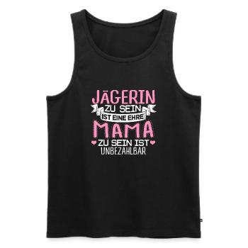 JÄGERIN - Mama sein ist unbezahlbar - Männer Premium Bio Tank Top - Schwarz - Vorne - AI Model Male 178 light (178cm)